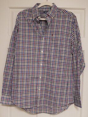 IZOD Men’s Plaid Button Down Shirt Size M Stretch Long Sleeve NWT